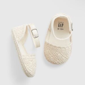 Baby Crochet Espadrilles In New Stone